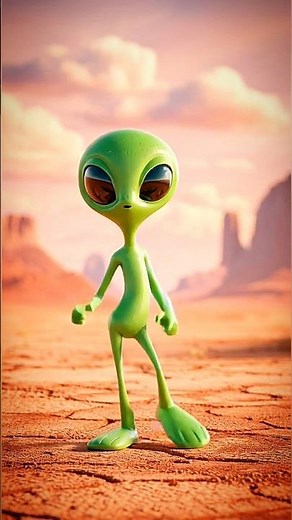Funny Green Alien Dance 😂 | Cute & Smooth Viral Loop Animation 👽