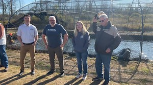 🎣 Salmon for all! The Door County Community Foundation, Wisconsin DNR and 9 Door County food pantries are at Strawberry Creek Fishery today facilitating the harvest of 11,000 pounds of salmon. 🐟 The salmon harvested will be processed and donated to the 9 food pantries stretching from Washington Island to Maplewood giving them a sustainable source of fish for an entire calendar year. | Let’s Go Door County