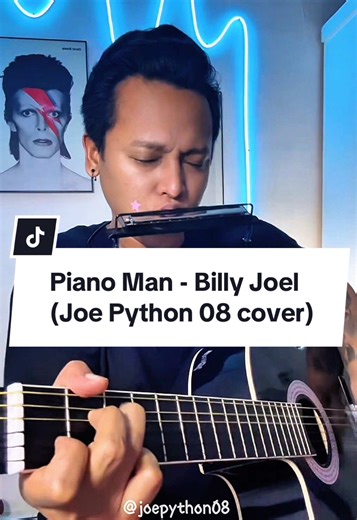 Piano Man - Billy Joel (Joe Python 08 cover) Versi Gitar Harmonika. Izin cover lagu kerennya om @Billy Joel 😍❤️🙏🏻. @MORE INK TATTOO STUDIO BEKASI . #pianoman #billyjoel #harmonica #guitar #fyp