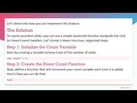 How to Count Accordion Clicks in Your Web Application
