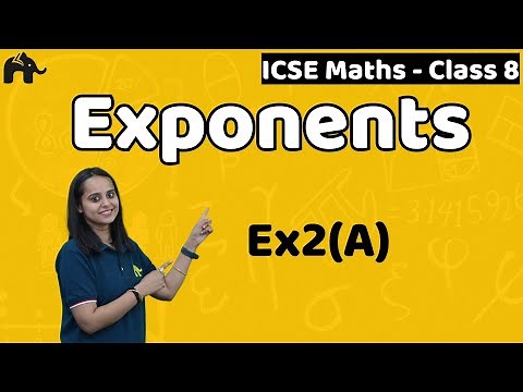 Exponents Class 8 ICSE Maths|Selina Chapter 2|Ex2(A)