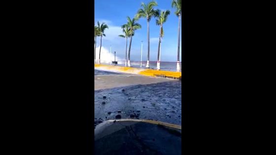 High waves hit Mexico's Pacific coast as tropical storm Priscilla approaches