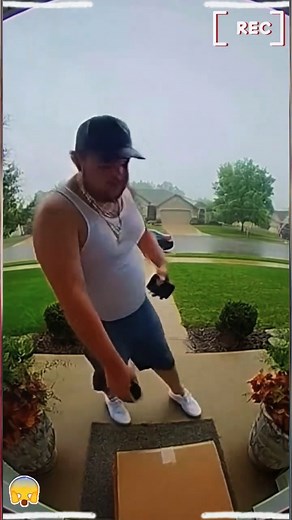 28K views · 191 reactions | Porch Pirate’s Bad Day: Man Caught on Camera Stealing Package in the Rain — But Karma Strikes Fast! watch full video in the first comment! | state Highway patrol | Facebook