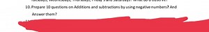 Questions on Addition and Subtraction Using Negative NumbersC... | Filo