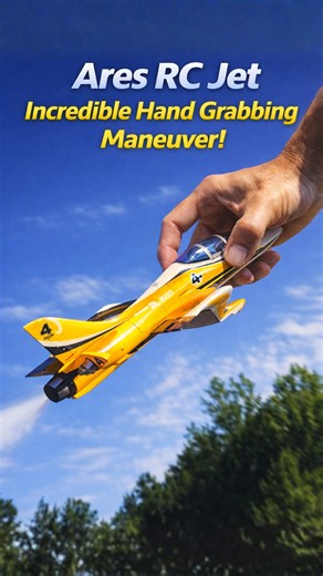 Ares RC jet incredible hand grabbing maneuver!