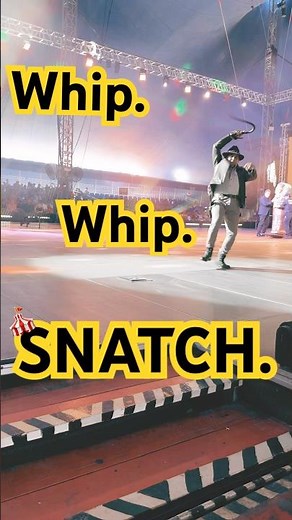 Indiana Jones Whip Stunt at the Circus! 🎯