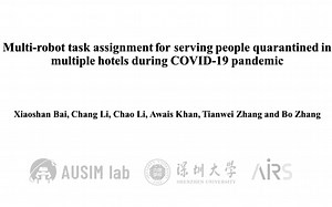 Multi-robot Task Assignment for Serving People Quarantined in Multiple Hotels
