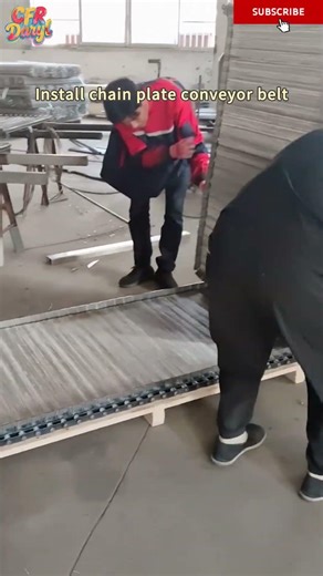 Install chain plate conveyor belt