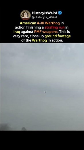 A-10 Warthog Devastating Strafing Run in Iraq #Shorts