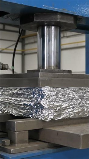 What Happens When Foil Paper Faces a Hydraulic Press? 😳⚙️