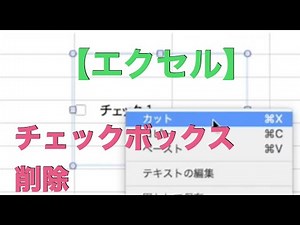 編集編1 - チェックボックスの削除 | エクセルでチェックボックスの作り方入門講座