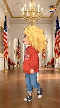 koki in white house ( Guess what??! ) , it's koki adventure #cartoon #shortsfeed #shorts #usa