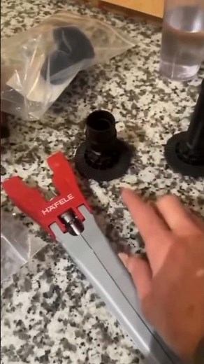 Adjustable cabinet feet made easy How cool is this Hafele setup for fine tuning level on cabinets