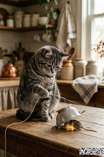 Shocking! What a nice catch. #cat #cute #trap #cheese