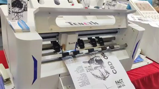 Best Selling Teneth E6 CCD Camera Automatic Sheet Label Cutter Machine Vinyl Sticker Label Plotter With Double Pinch Roller
