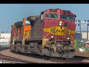 4K - Extreme BNSF Freight & Passenger Train Action along the San Bernardino Sub in November 2017