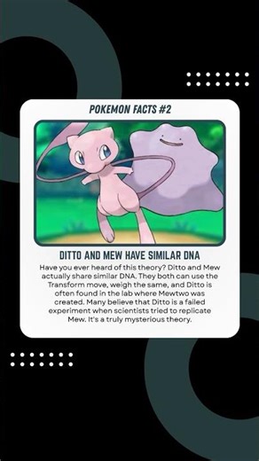 Ditto and Mew have similar DNA🔥