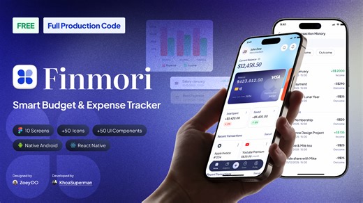 [FREE] FINMORI Smart Budget & Expense Tracker - UI Kit | Figma