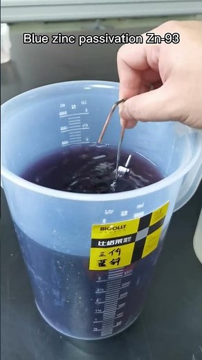 Blue passivation process for zinc plating