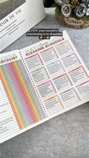 Love this chore chart to get my cleaning 🍑 in gear #adhdhacks #executivedysfuntion #cleaninghacks