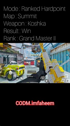 Koshka Takes Over Summit ❄️ | Ranked Hardpoint Win | CODM GM II