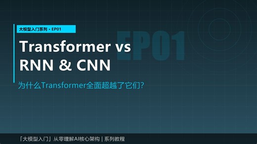 【大模型入门EP01】Transformer vs RNN & CNN：为什么Transformer全面超越了它们？