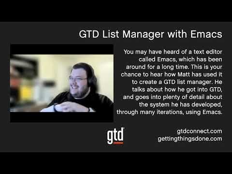 GTD List Manager and Emacs