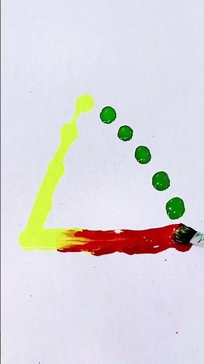 Satisfying Dot Painting Art 🎨✨ Easy Colorful Brush Design #shorts #art #drawing #colors #painting