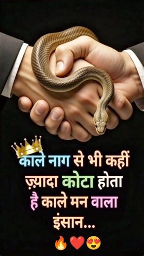 More Dangerous Than a Black Snake Is a Person With a Dark Heart