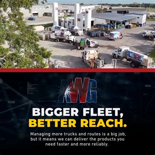 As AWG continues to grow, our fleet grows with us. More trucks and more routes mean we can deliver the gases and products you rely on with greater speed and reliability. Our upgraded fleet systems help us keep everything running smoothly so we can stay focused on what matters most: serving you safely, efficiently, and on time. #AWGDelivery #ReliableService #FleetExcellence | AWG, Gases & Welding Supplies