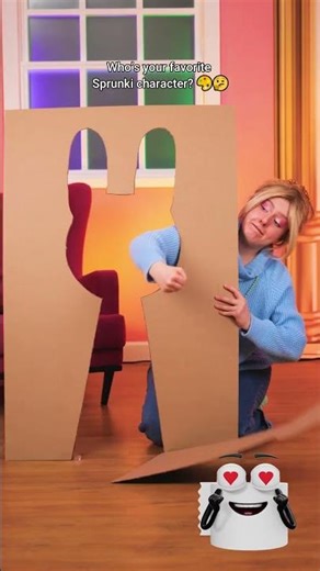 DIY cardboard sprunki is so easy! 💖🐰 #diy #crafts