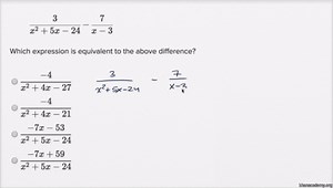 Operations with rational expressions — Basic example