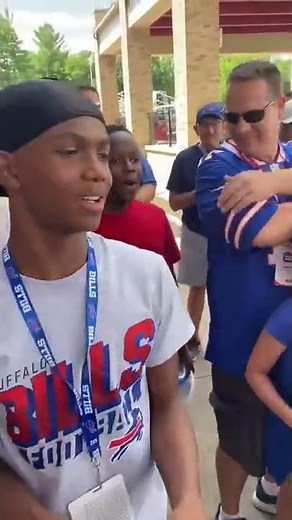 Josh Allen Gives Cleats Away At Training Camp! #Shorts