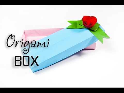 How to make a paper box with flowers | DIY - Long Box.