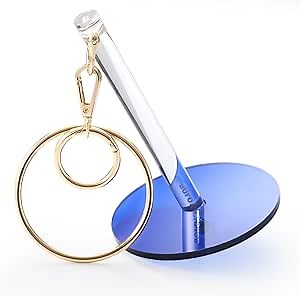 YOJOB Yarn Holder for Crocheting & Knitting, Portable Wrist Yarn Spinner for Big or Small Yarn Balls, Ideal Crochet Kit for Crafters (Round-Blue)