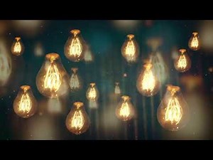 Moving Vintage Light Bulbs Background Motion Video Loops HD