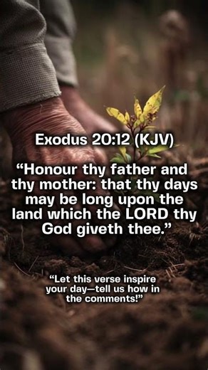 Exodus 20:12 (KJV) #shorts #bibleverse #bible