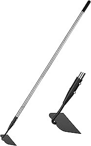 YEELOR Garden Hoe, Long Handle Hoe Garden Tool with Non-Slip Soft Grip, 60-Inch Stainless Steel Handle, Heavy Duty Hoe with Durable Blade, for Digging Loosening Weeding Planting