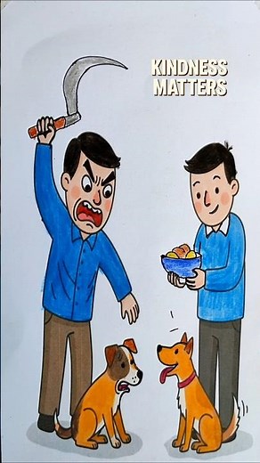 Be Kind | Kindness Matters | Heart Touching Motivational Drawing ✨🐶