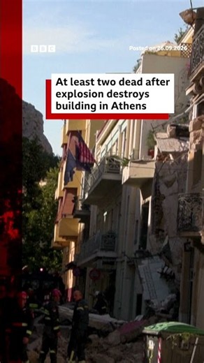 At least two dead after explosion destroys building in Athens. #Greece #Athens #BBCNews