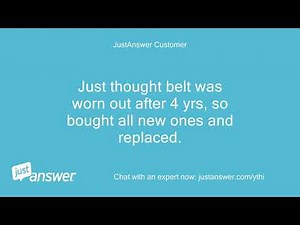 When installing a new main drive belt on a 2009 Kubota T2080