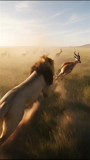 Lion POV: Stalking Prey in the African Savannah 🦁 | Predator POV