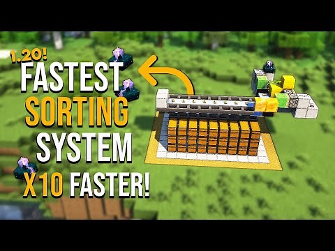 Minecraft BEST SORTING SYSTEM 1.21 - 10x Faster - Each Item In 1 Sec!