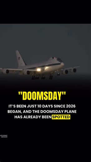 SARCASMICINDIANS on Instagram: "Doomsday Plane spotted for the first time in its 51-year flying history The Boeing 747 E-4B Nightwatch, commonly known as the Doomsday Plane, was recently spotted at a civilian airport, marking an extremely rare public appearance. The aircraft is designed to protect the U.S. President and top leadership during a nucl**r emergency and functions as a flying command and control center. While the sighting has sparked widespread discussion online, no official statement