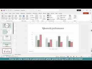 How to view notes in PowerPoint while presenting with one monitor