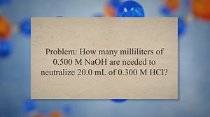 Sample problems acid-base titration