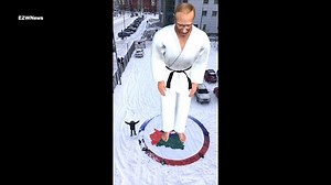Giant Putin hologram
