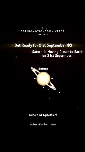 Saturn Closest to Earth in 2025! 🌌 21st Sept Must-See