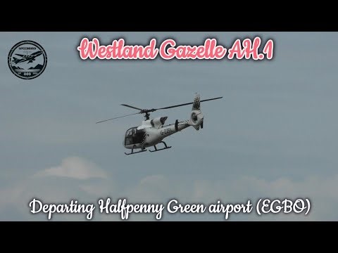 1973 Westland Gazelle AH.1(XW885) departing Halfpenny Green airport. History in description.