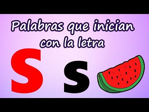 Palabras que inician con Ss | Aprende a leer y escribir